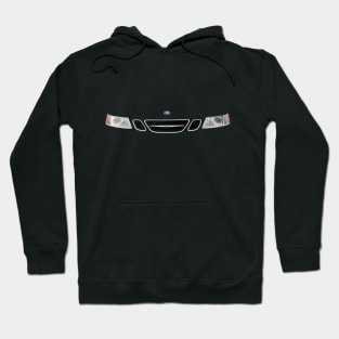 Saab 9-3 classic car minimalist grille Hoodie